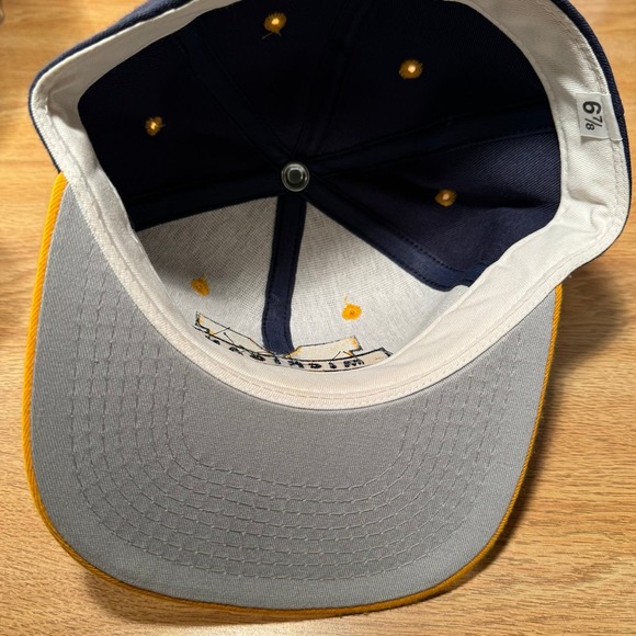 Vintage University of Michigan Wolverines #1 Apparel Fitted Hat 6‎ 7/8 USA - Picture 6 of 8